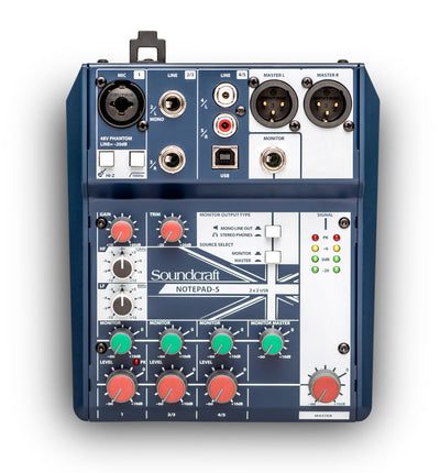 Soundcraft Notepad-8FX Small-Format Analog Mixing Console with USB I-O and Lexicon Effects